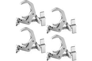 Eyeshot Heavy Duty 4PCS Truss Clamp, 1.57-2.36 Inch, Fits OD 40-60mm Pipe, 330lb Tensile Strength, Quick Release for Moving Head Par Led Lighting Fixtures