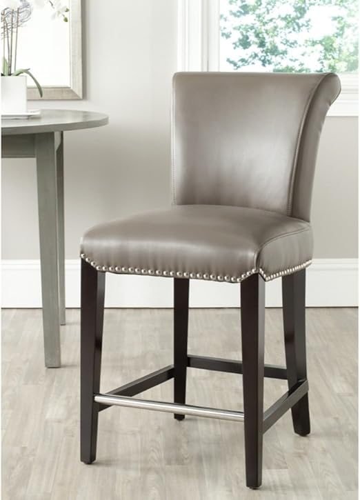 Amazon Com Safavieh Mercer Collection Seth Clay Leather 25 9 Inch Counter Stool Furniture Decor