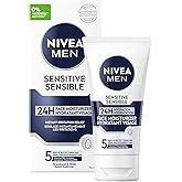NIVEA MEN Sensitive Face Moisturizer, Men's Face Cream with Chamomile and Vitamin E, No Drying Alcohol, Dermatologically-Test