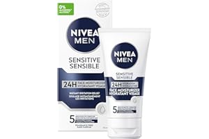 NIVEA MEN Sensitive Face Moisturizer, Men's Face Cream with Chamomile and Vitamin E, No Drying Alcohol, Dermatologically-Test
