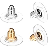 Earring Backs Replacements,Earring Backs for Droopy Ears/Studs 100Pcs | Earring Backs Lifters,Earring Lifters Backs,Pierced Earring Backs,Earring Lifters for Droopy Ears,Flat/Plastic Earring Backs