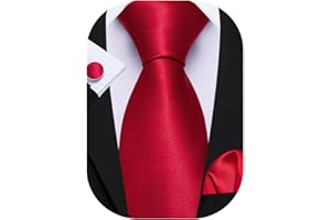 Barry.Wang Men Ties Formal Necktie Set Handkerchief Cufflinks Solid Colors