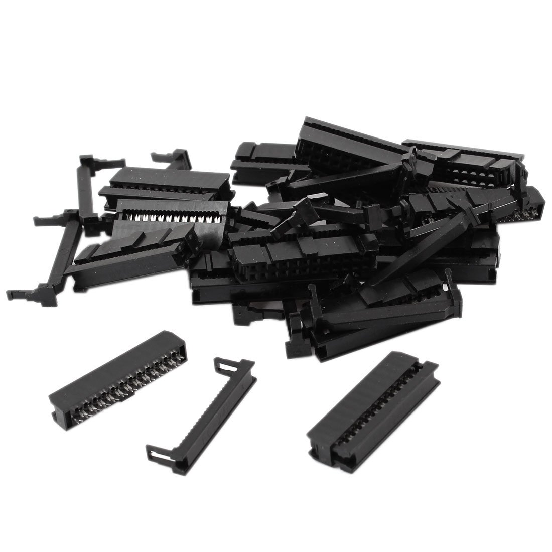 sourcing map 15 Pcs IDC Cable Connector FC-24P 24Pin Female Header 2.54mm Pitch