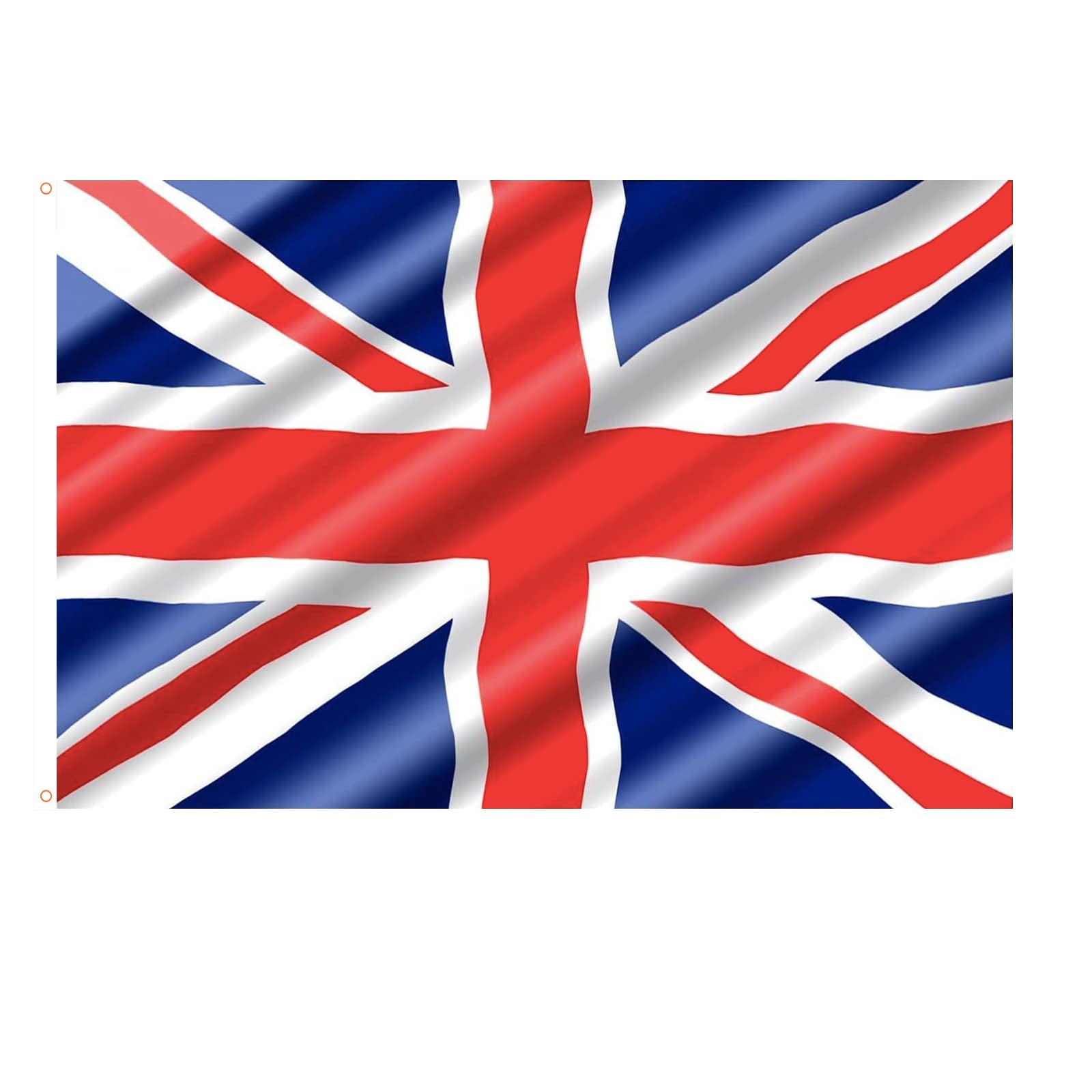POPOYU 5x3ft Union Jack Flag Great British National with Eyelets,Union United Kingdom UK Flags for King Charles Coronation Decorations 2023,Union Party Supplies,Royal Street Party, Blue,Red,White