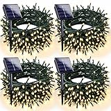 4pk Warm White Solar Christmas Lights Outdoor