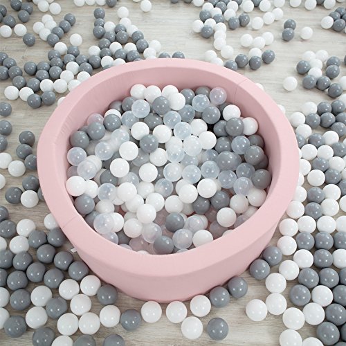 Wonder Space Soft Pit Balls, Chemical-Free Crush Proof Plastic Ocean Ball, BPA Free with No Smell, Safe for Toddler Ball Pit/ Kiddie Pool/ Indoor Baby Playpen, Pack of 100 (Light Grey) - Thumbnail 3