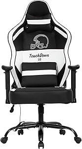 Gaming Chair Big and Tall Office Chair 500lb Wide Seat Desk Chair with Lumbar Support Headrest 2D Arms Task Swivel Ergonomic PU Adjustable Massage Racing Computer Chair for Adults Gamer(Black)