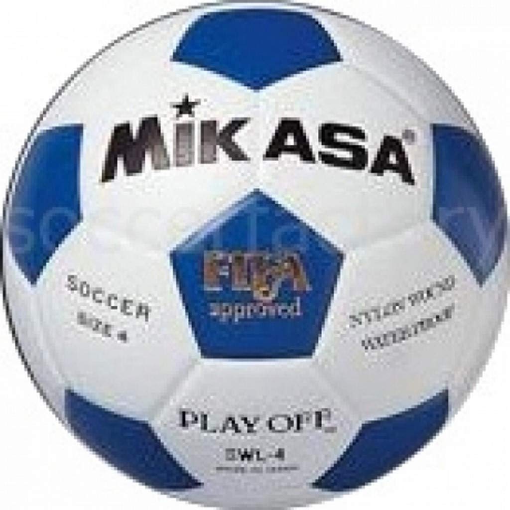 Mikasa SWL-4 - Balón de fútbol, Color Blanco/Azul, Talla 4: Amazon ...