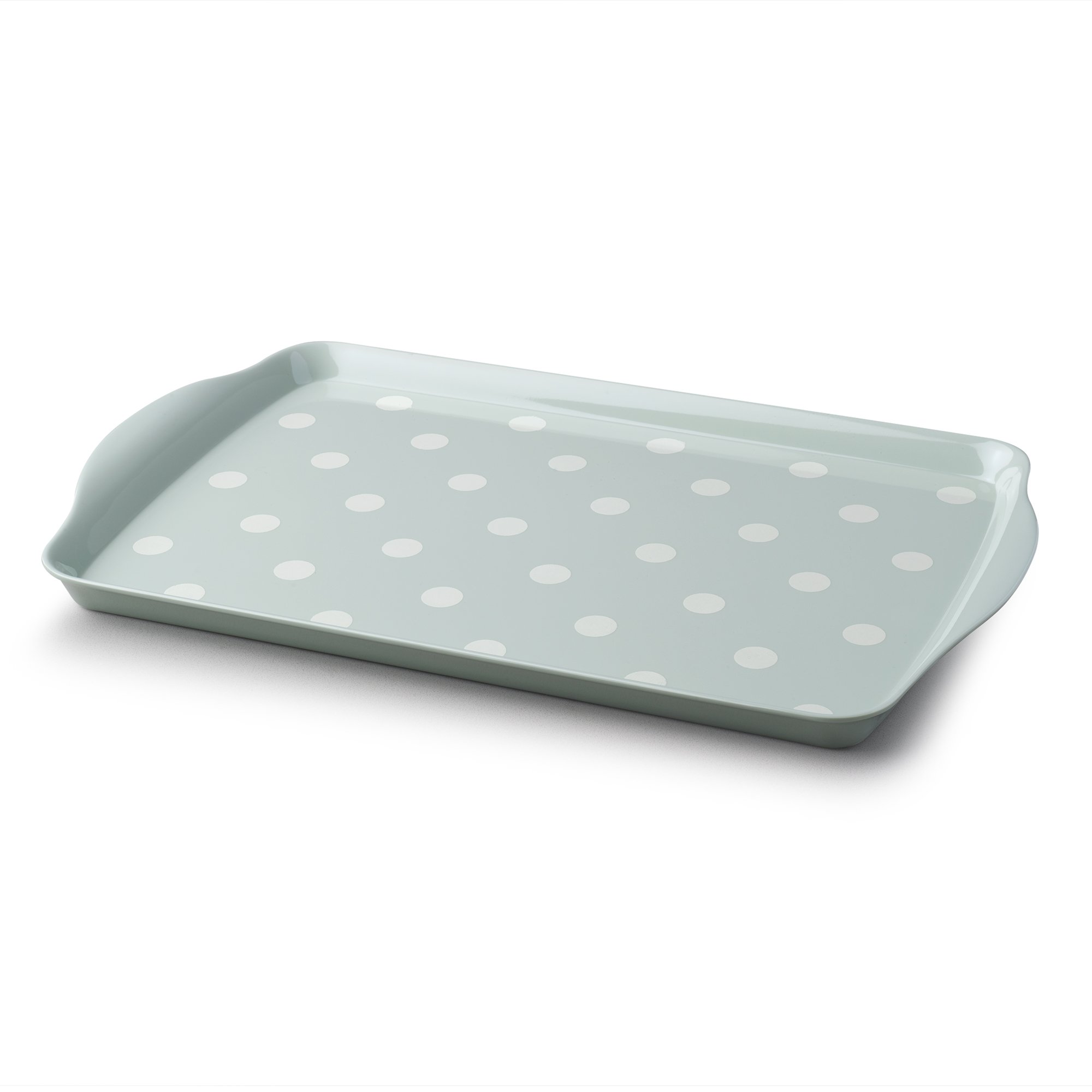 Zeal G203G Melamine Dotty Serving Design Tray (38x24cm) Sage Green