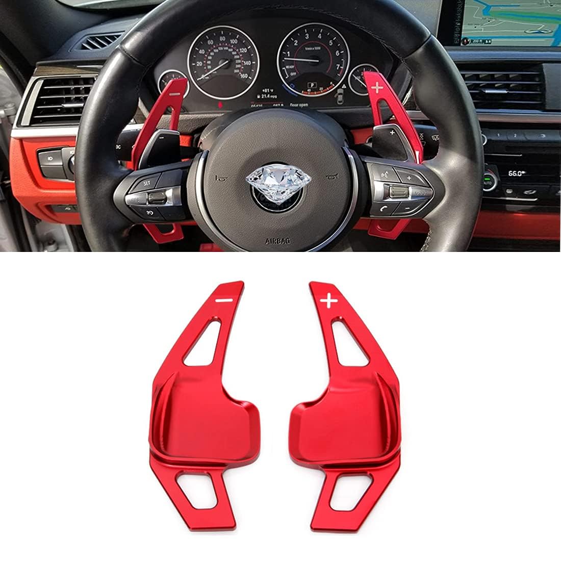 TTCR-II Compatible with BMW Paddle Shifter Extensions,Steering Wheel Paddle Shifter(Compatible with BMW 2 3 4 X1 X2 X3 X4 X5 X6 series,F22 F23 F30 F31 F33 F34 F36 F32 F15 F16 F25 F26 F48 F39)