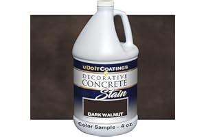 U DO IT COATINGS Concrete Stain. in/Outdoor. Industrial-Quality. Eco-Friendly. 19 Colors/3 Sizes. Order Color Sample First. (Sample Dark Walnut)