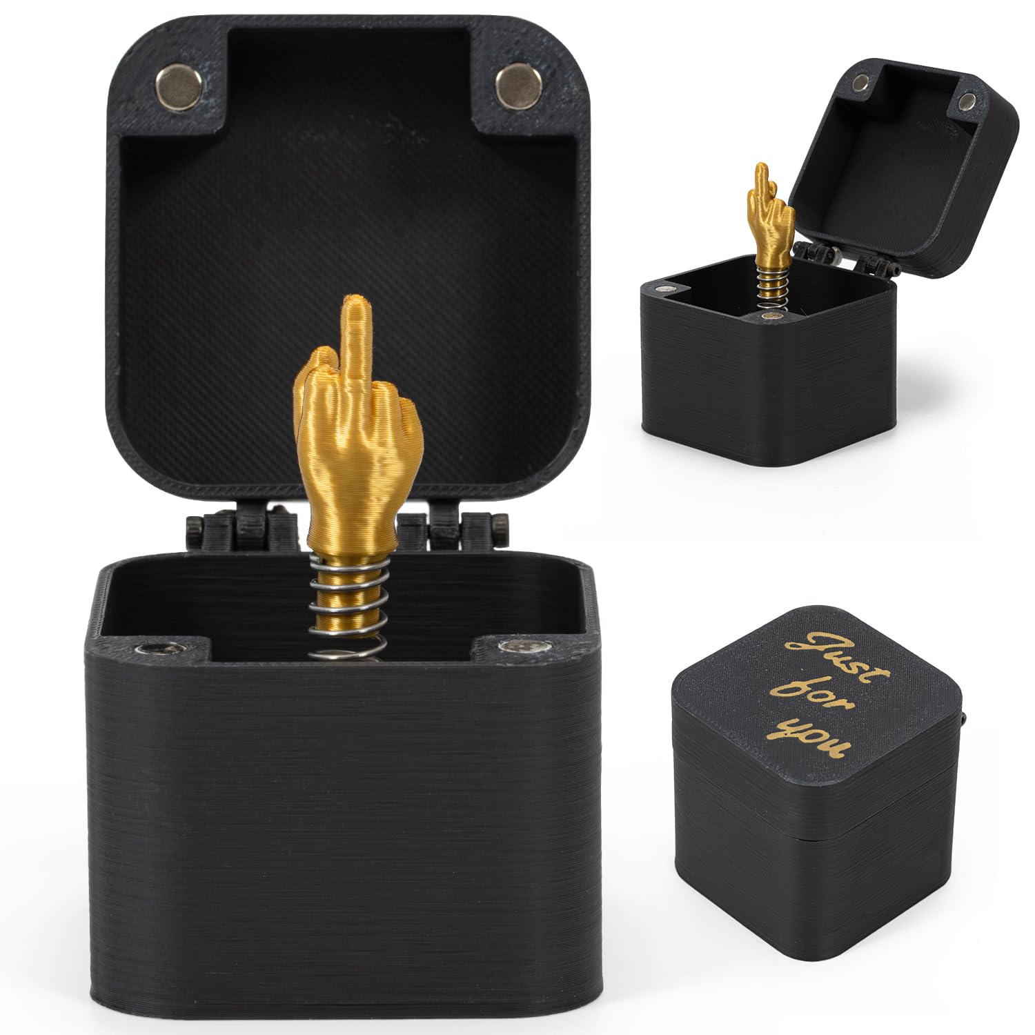Annoying Middle Finger Gift Box - Christmas Joke Gift with Hand Parody, Funny Desk Decoration