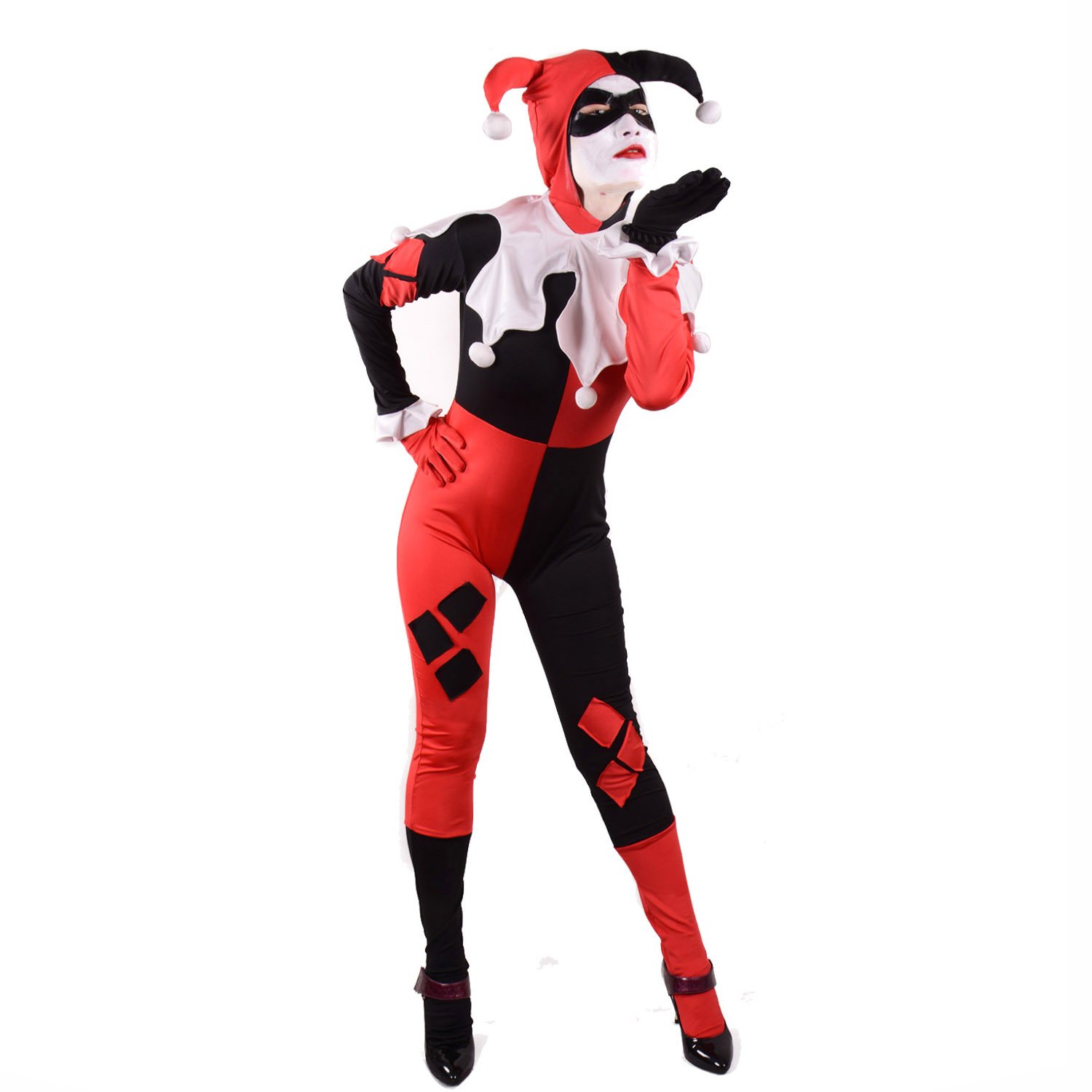 Galleon Wraith Of East Harley Quinn Costume Bodysuit Catsuit L