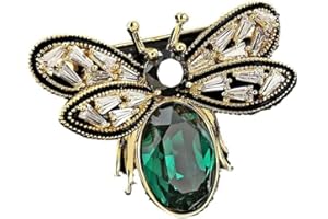 TENGRIAH Colorful Rhinestone Crystal Bee Brooch Vintage Bee Pearl Lapel Pin Fashion Shell Pearl Insect Animal Pin Jewelry Gift for Women