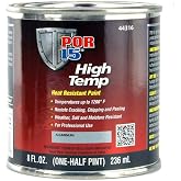 POR-15 High Temperature Paint, High Heat Resistant Paint, Weather and Moisture Resistant, 8 Fluid Ounces, Aluminum