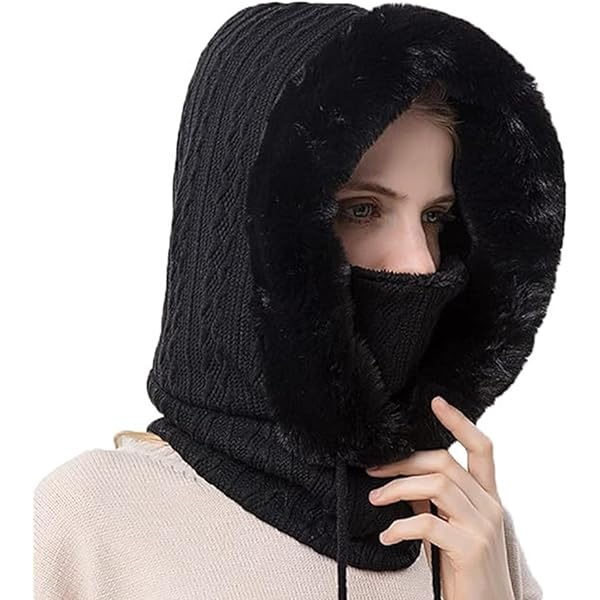 Bonnet Thermique Avec Masque Facial Intégré - Épais Doublé Polaire, Coupe-vent, Pour Ski, Randonnée Et Hiver (plusieurs Coloris)