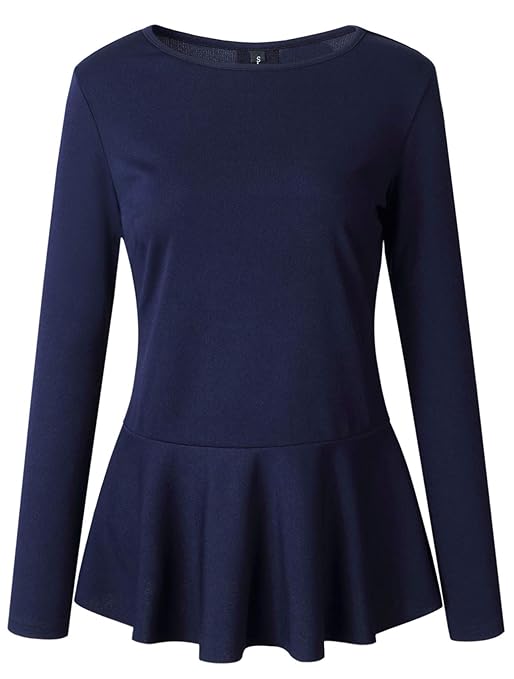 Langarm Rundhalsausschnitt Schnürung Riemchen Schnürung Schlitz Hinten Zurück Rüschensaum Volant Rüschen Saum Bluse T-Shirt S