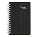 Brownline 2017 DuraFlex Daily Planner, Twin-Wire, Black, 8