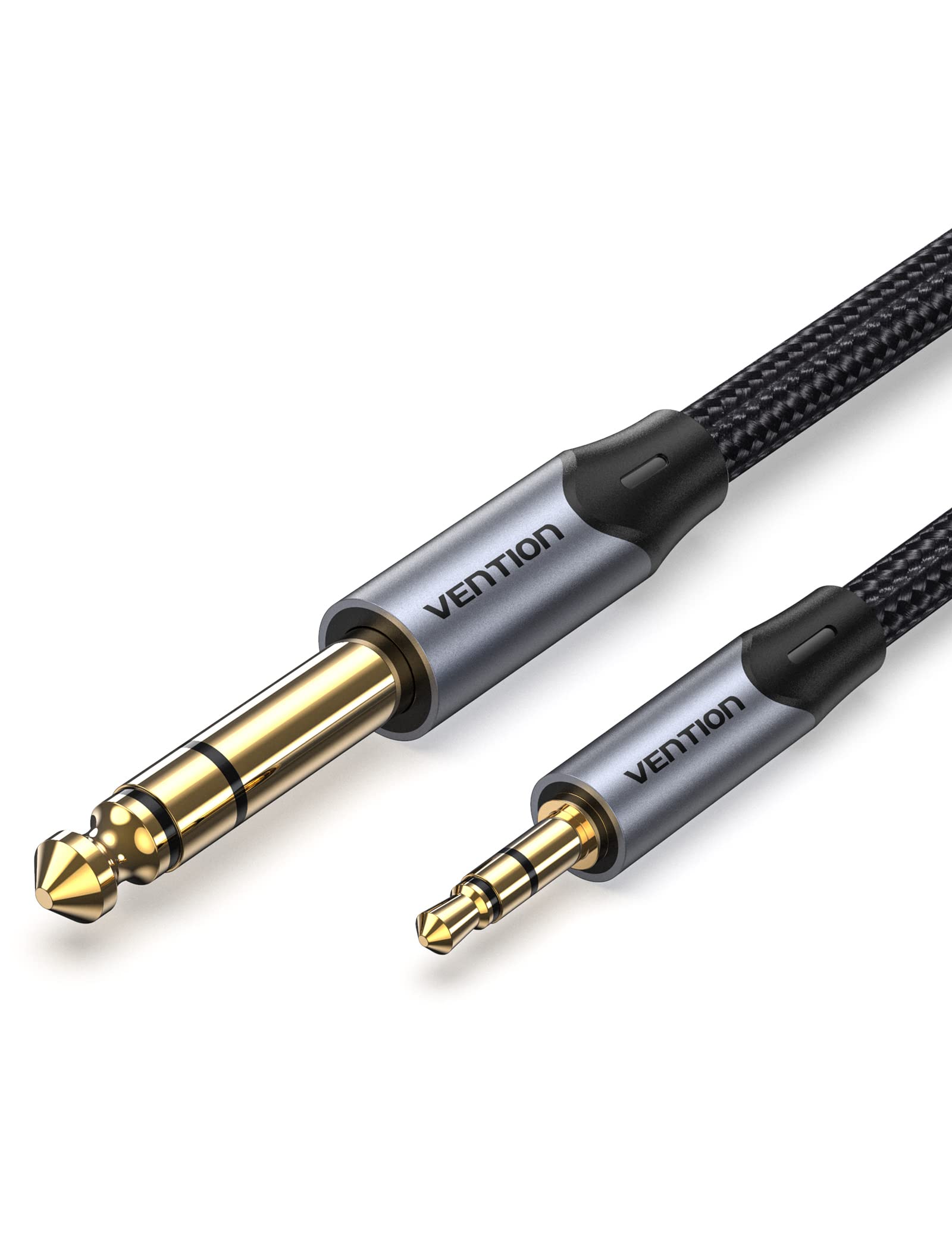 VENTION 3.5mm to 6.35mm Audio Jack 0.5m/1.6ft TRS Stereo Audio Cable Nylon Braided 1/4 Male to 1/8 Inch Male Aux Jack Cable for Laptop, Home Theater Devices, Amplifiers