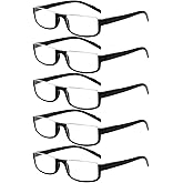 Kerecsen Half Frame Reading Glasses for Men & Women, Lightweight Comfort-Fit Design with Spring Hinges
