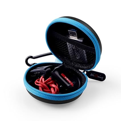 Mini Kopfhörer Tasche mit Schnalle, HiGoing Headset ohrhörer Schutztasche für In Ear Ohrhörer, MP3 Player, iPod Nano, Schlüss