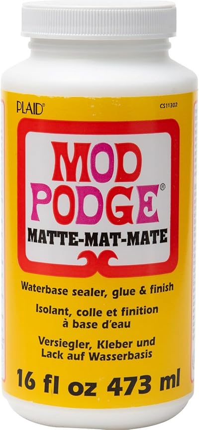 Mod Podge Matte Finish Water-Based Sealer Glue and Finish 473 ml CS11302
