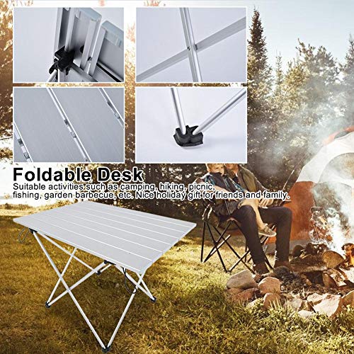 HERCHR Opvouwbare campingtafel, draagbare aluminium picknicktafel met opbergtas voor kamperen, picknick, Bbq, strand… - Image 7