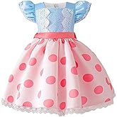 Generic Princess Bo Peep Costume for Girls Halloween Christmas Dress Up Birthday Party Outfits Fancy Theme for 6 Months-3T