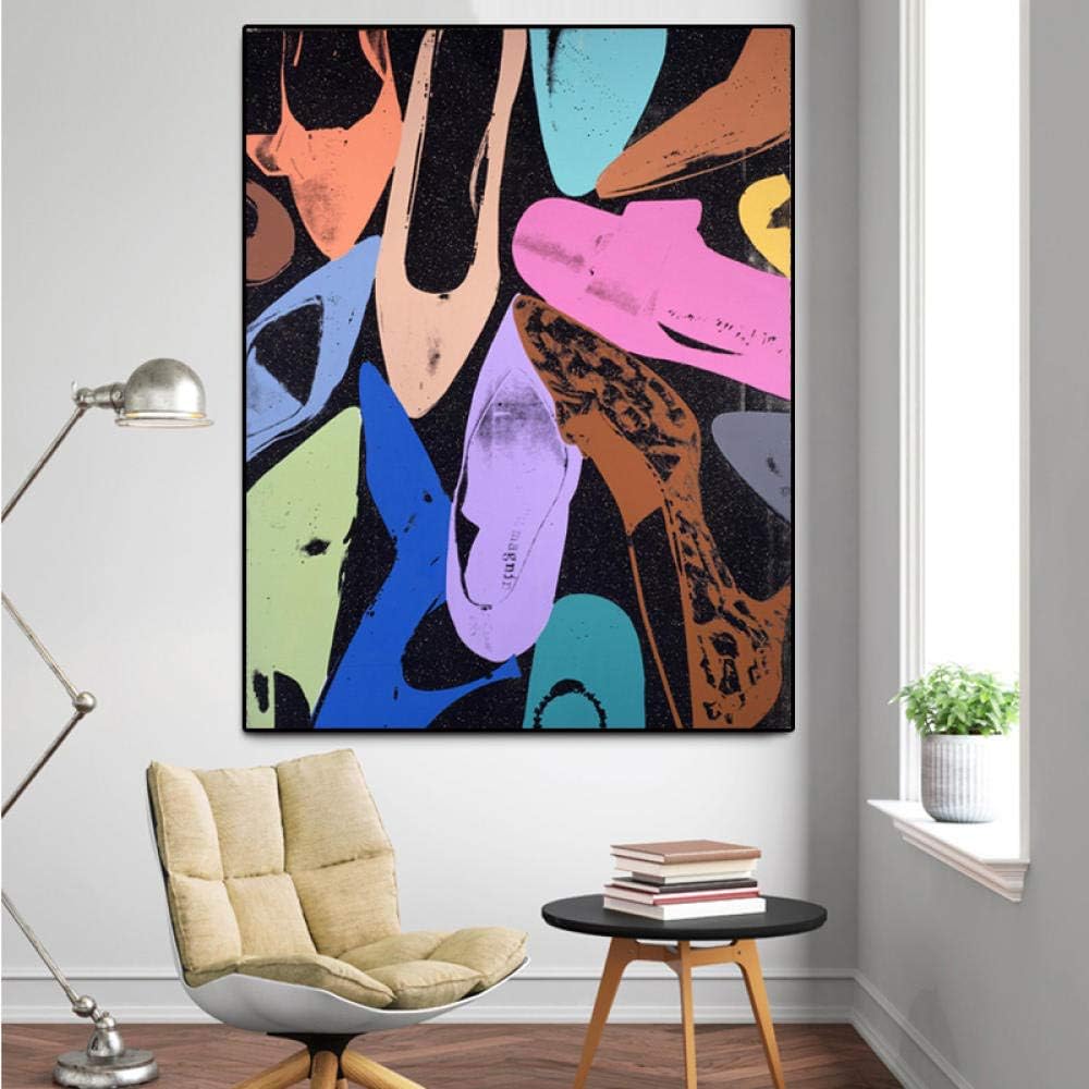 Amazon Co Jp アンディウォーホル光沢のある靴 靴ライト 最初の靴私は今夜見たポップアートのキャンバスの壁の写真リビングルーム50x70cmフレームなし Home Kitchen