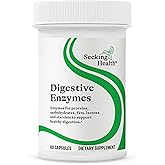 Seeking Health Digestive Enzymes- Enzymes for Protein, carbohydrates, fats, Lactose, and starches to Support Healthy Digestion- 60 Capsules