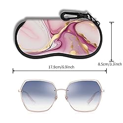 Hion Eyeglass Case Sunglasses Soft Pouch with Belt