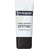 Neutrogena Prep + Correct Primer for Redness Correcting, Green-Toned Matte Makeup Primer with Seaweed Extract to Help Reduce Redness & Even Skin Tone, 1.0 oz