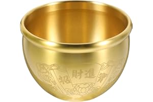 JECOMPRIS Copper Fortune Bowl Cornucopia Treasure Basin Chinese Money Bowl Home Office Tabletop Decor