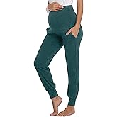 AMPOSH Women's Maternity Pants Stretchy Lounge Workout Sweatpants Casual Loose Comfy Pregnancy Joggers with Pockets