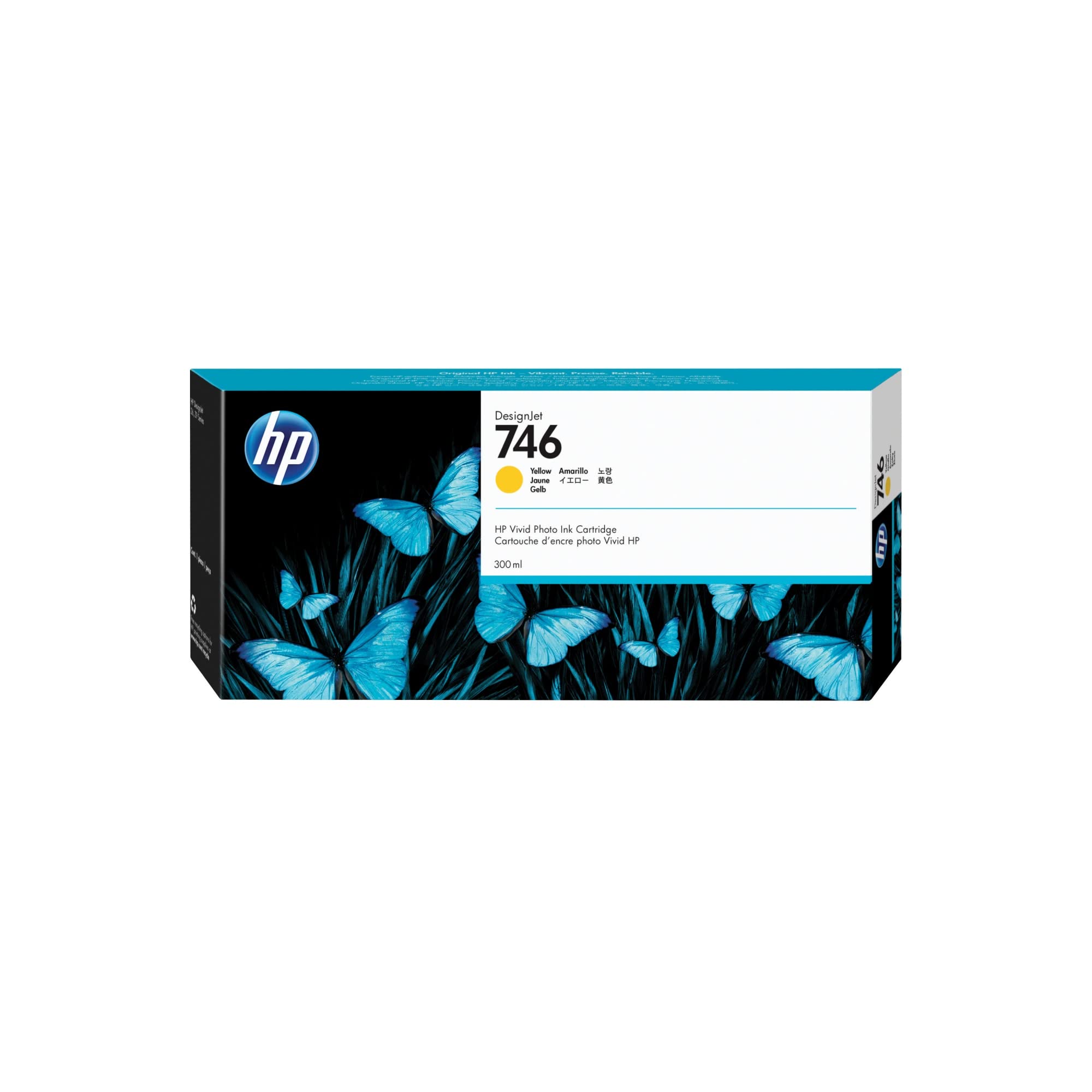 HP Original P2V79A 746 Yellow Ink Cartridge 300ML