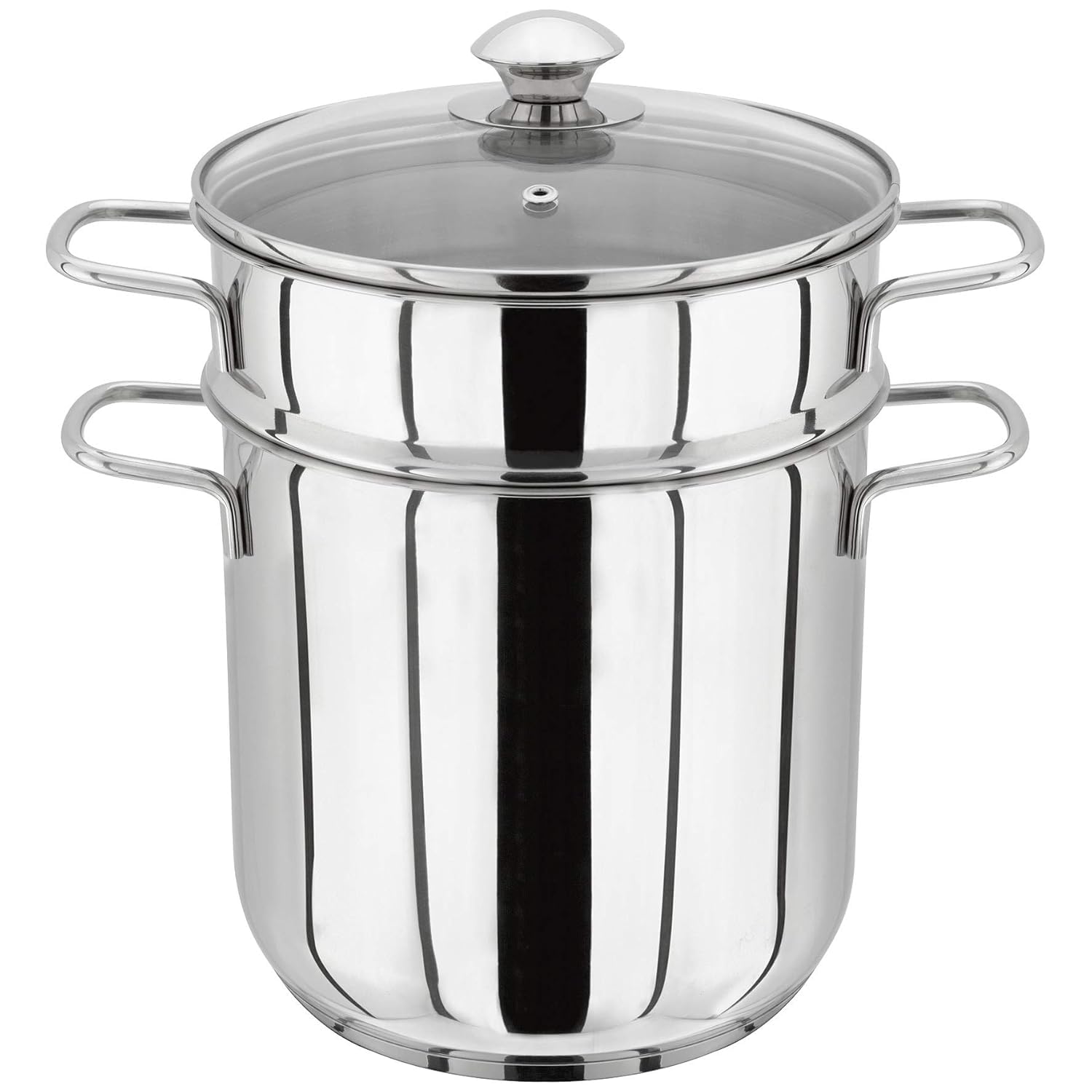 Judge Speciality Cookware JA80 Extra Large 5.2L Stainless Steel Pasta Pot with Drainer Insert (31cm x 22cm x 31cm) Induction Ready - 25 Year Guarantee