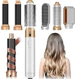 Hair Dryer Brush 5 in 1, Negative Ion Blow Dryer Brush Set - 110,000 RPM High-Speed Hot Air Brush Air Styler Curling Wrap Air Curler -Curling Iron Hair Styling Tool for Straight Curl Drying Smoothing