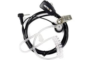 Retevis RT45 Walkie Talkies Earpiece Mic 1 Pin 2.5mm Earpiece for Motorola MH230R T6200C T5800 T50 Retevis RT45 2 Way Radio (