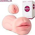 Zemalia Male Masturbators Sex Toys Adult Toys Oral Blow Job and Vagina Pussy Pocket for Male Discreetly Packed