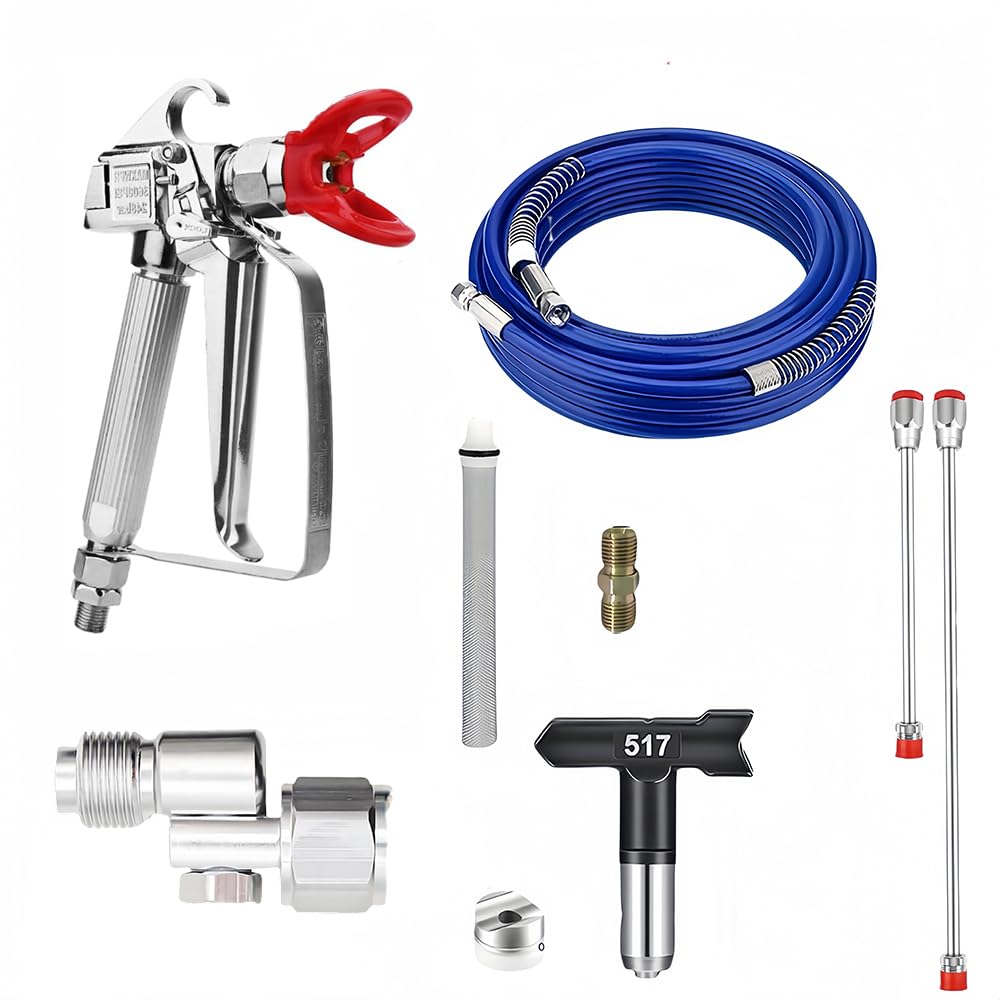 Photo 1 of Sprayer Accessories Parts?Spray Painted Extension Pole with Paint Sprayer Hose?Compatible with Graco 390 395 Spraying Machine?Airless Paint Spray Gun Set