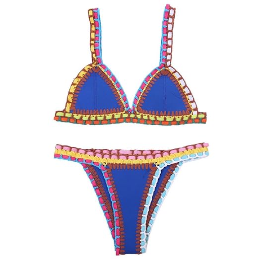 Ducomi OH My! Bikini's Crochet - Push Up Triangle Neopren Badeanzug - Sexy Bikini für Frau und Mädchen - Gratis Geschenk enth