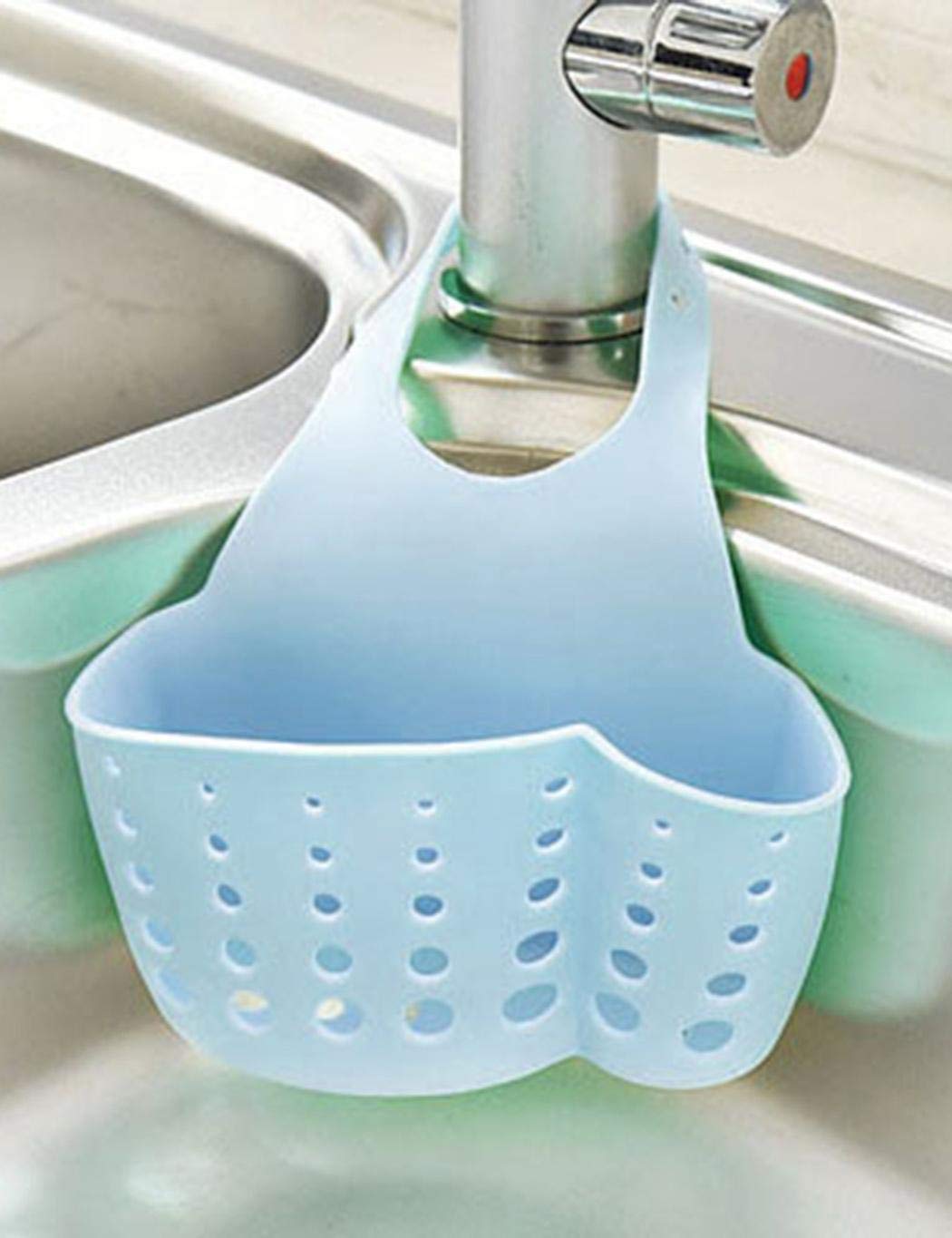 piokikio Kitchen Faucet Sink Hanging Sponge Bag Holder Drains Water Storage Baskets