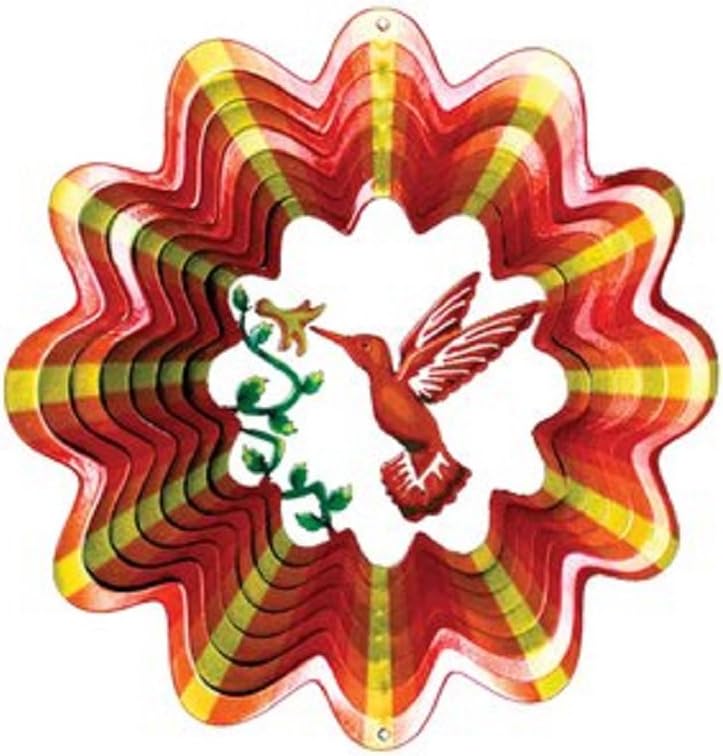Windy Gardens Iron Stop Designer Wind Spinner, Hummingbird