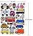Police Cars Vivid Sticker - Glitter Truck Bus Motorcycle Ambulance Party for Craft Scrapbooking Sticker Kids (10 Sheets)