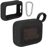 Lebakort Silicone Cover Compatible with JBL GO 4 Portable Speaker (Black Cover)