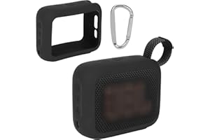 Lebakort Silicone Cover Compatible with JBL GO 4 Portable Speaker (Black Cover)