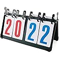 HSZJsto Portable Table Top Scoreboard Flipper, Multi Sports Score Flip Scoreboard Score Keeper