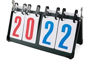 HSZJsto Portable Table Top Scoreboard Flipper, Multi Sports Score Flip Scoreboard Score Keeper, for Basketball, Football, Soccer, Tennis, Badminton & Other Competitive Sports