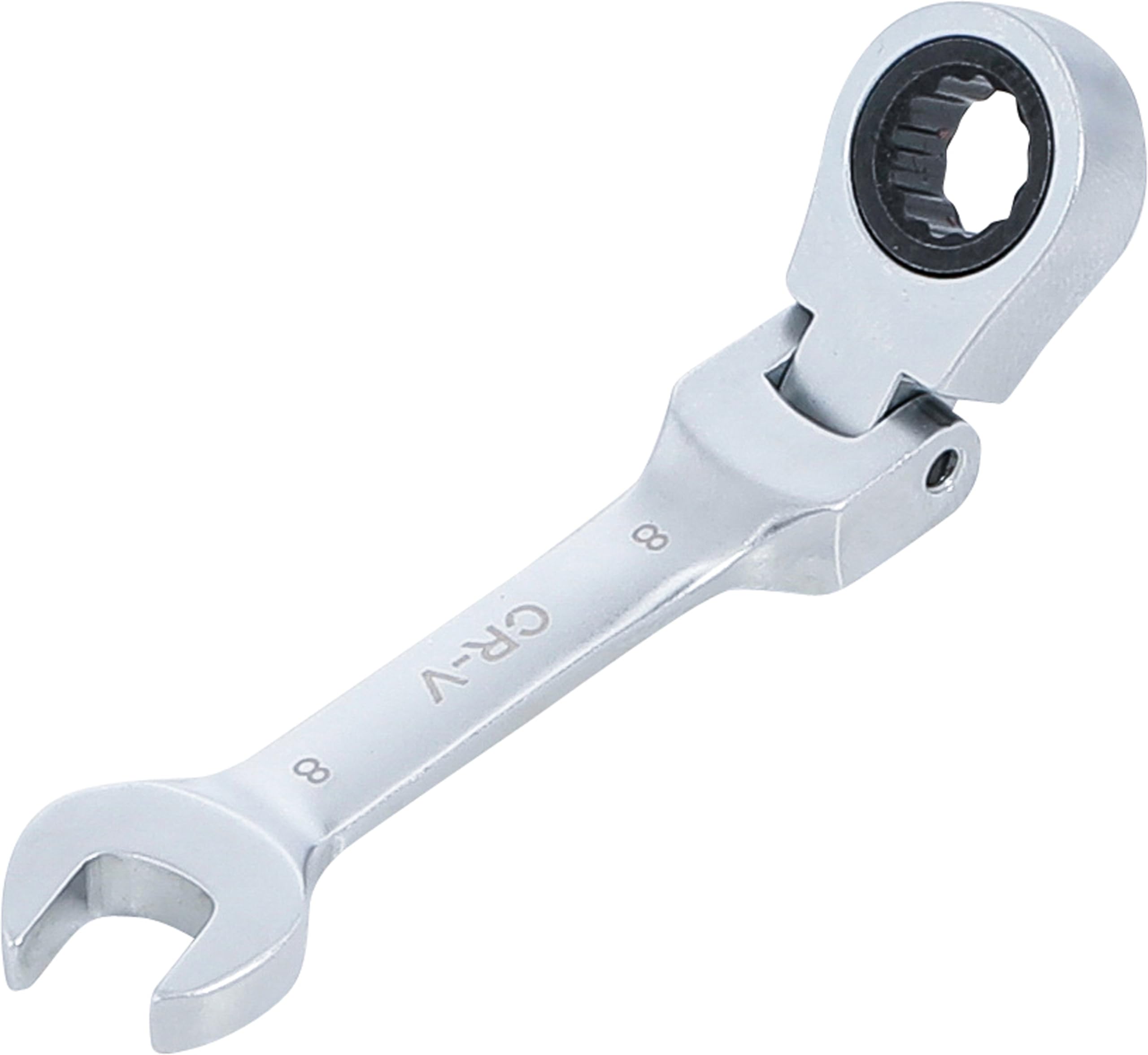 BGS 6908 | Ratchet Combination Wrench | short | adjustable | 8 mm