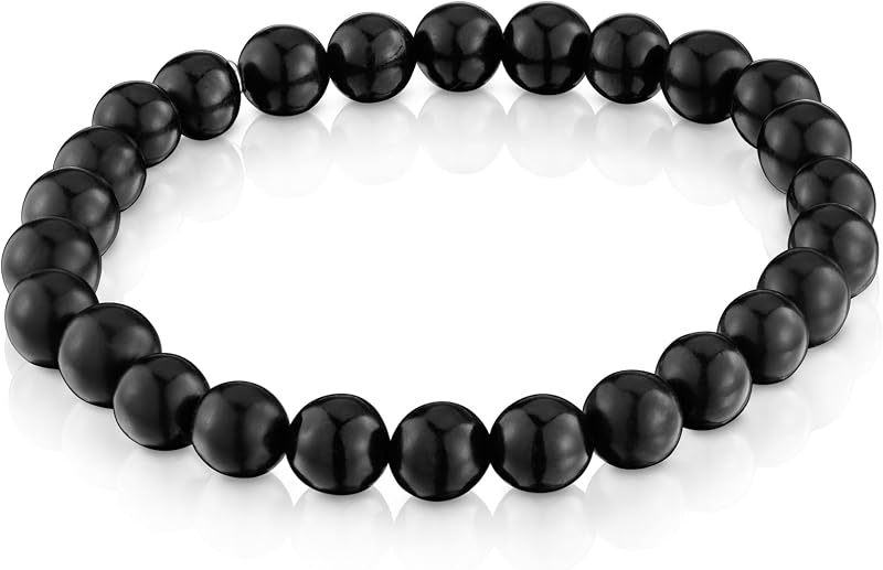 Pulseira elástica preta com motivo de urso em prata esterlina para mulheres, 16,5cm de comprimento, coleção Basics